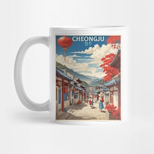 Cheongju South Korea Travel Tourism Retro Vintage Mug